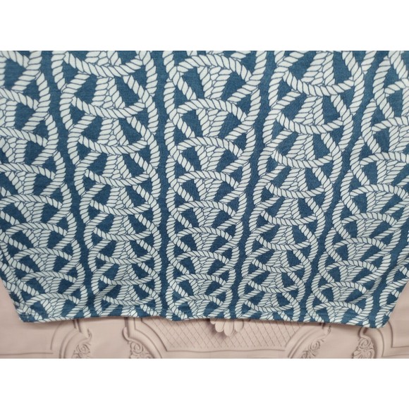 NWOT LuLa Roe Dress Women's SZ L Casual Nautical Rope Pattern Blue Shift Beachy - Picture 7 of 16
